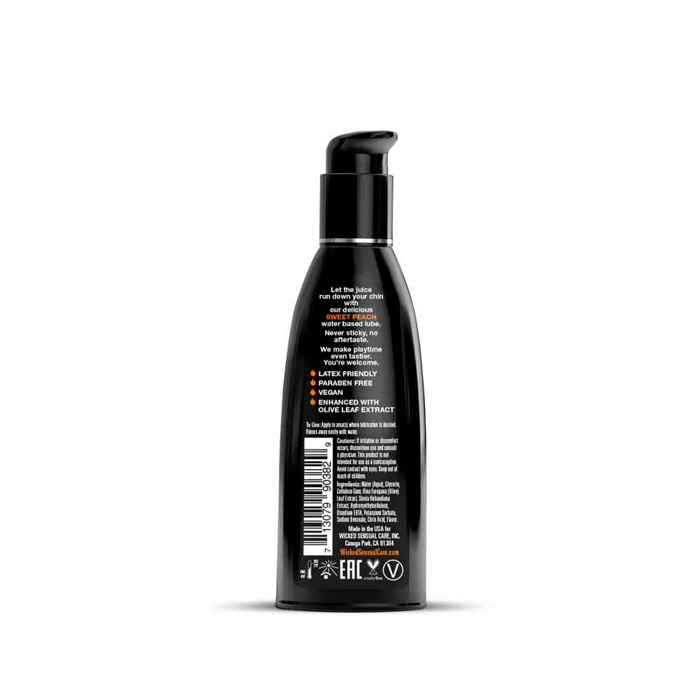Wicked Aqua Sweet Peach – Flavored Water-Based Lubricant 60 ml Bottle > Lube > Flavoured - Tophatter Daily Deals