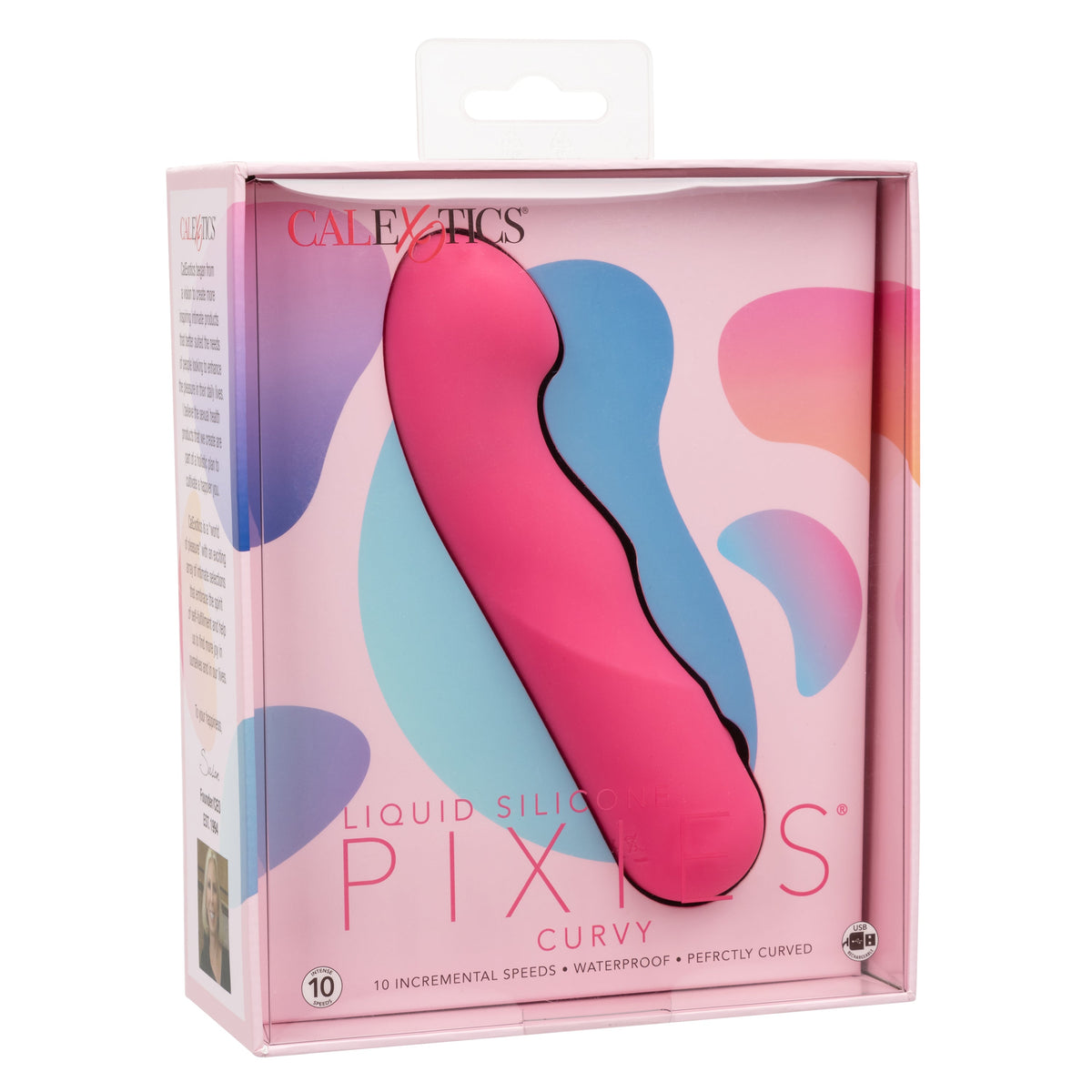 Liquid Silicone Pixies Curvy Pink Flexible Curved Massager with 10 Speeds > Vibrators > Standard Vibrators - Tophatter Daily Deals