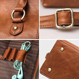 Vintage PU Leather Handbag with Multi Pocket Organizer Insert Handbags & Wallets - Tophatter Daily Deals