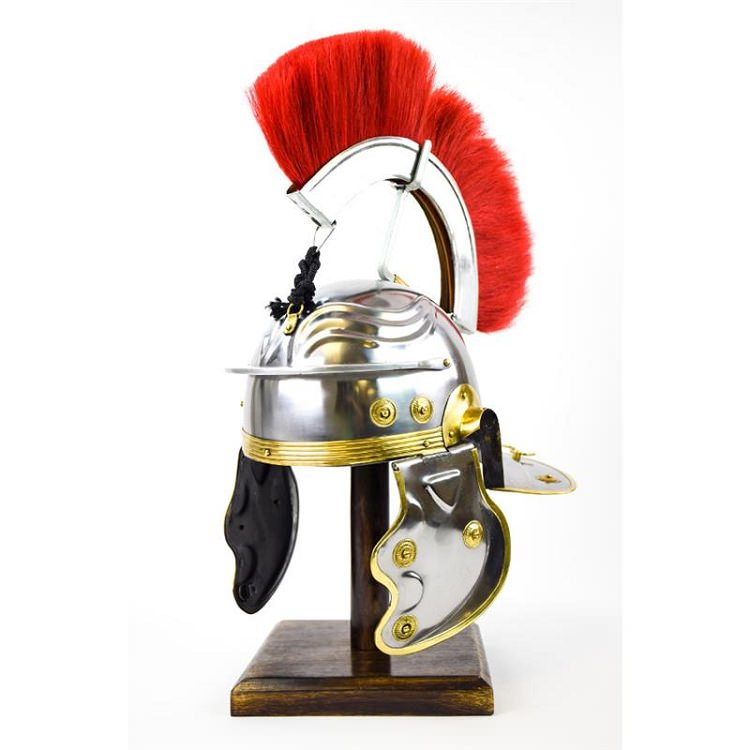 Roman Officer Centurion Historical Helmet Armor Adult Size - Tophatter's Inc. Weapons Store Online Collectible Weapons - Tophatter Daily Deals