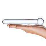 Glas 7 Inch Straight Clear Glass Dildo with Bulbous Handle and Luxury Satin Storage Bag > Glass > Dildos - Tophatter Daily Deals