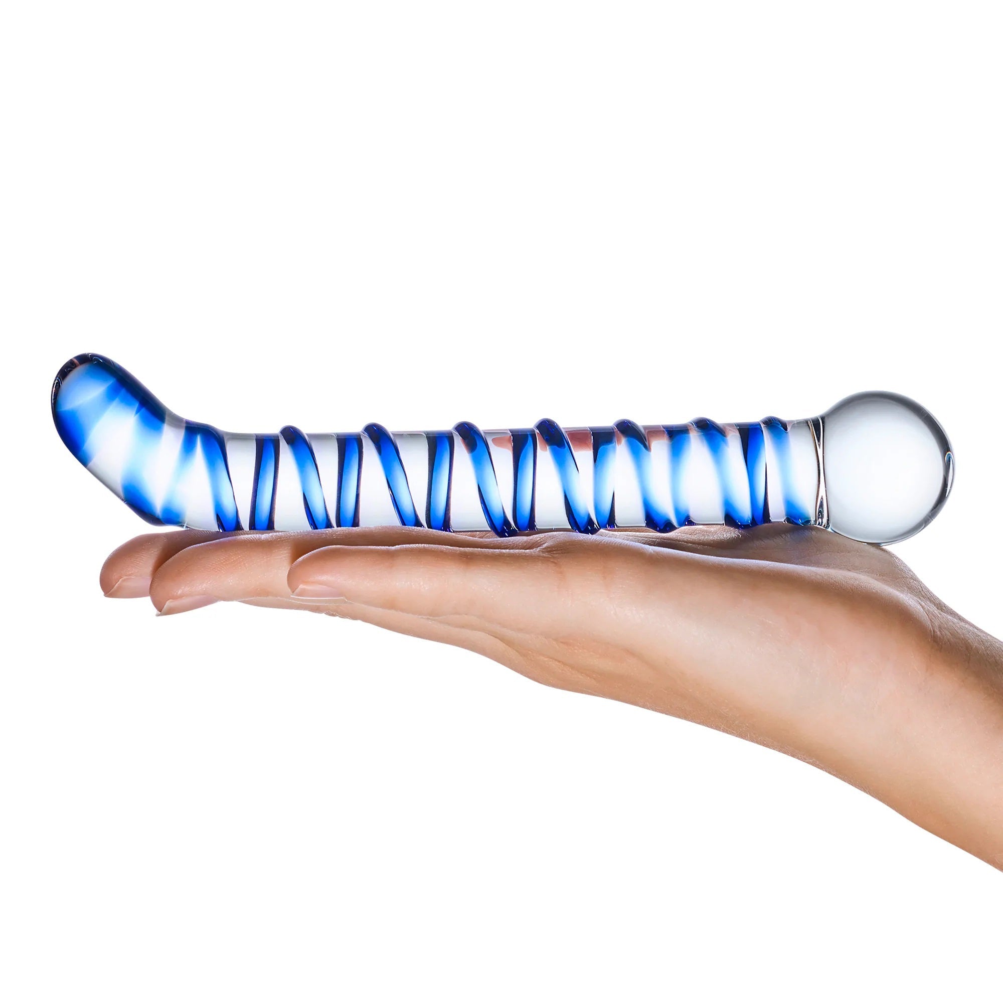 Mr Swirly 6.5 Inch Glass G-Spot Dildo for Intimate Pleasure > Glass > Dildos - Tophatter Daily Deals