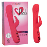 Throb Pulse Red Silicone Rabbit Vibrator with Double Thumping Action and 7 Vibration Functions > Vibrators > Ladies > Rabbit - Tophatter Daily Deals
