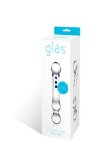 Glas 6 Inch Textured Clear Glass G-Spot Dildo with Blue Accents > Glass > Dildos - Tophatter Daily Deals