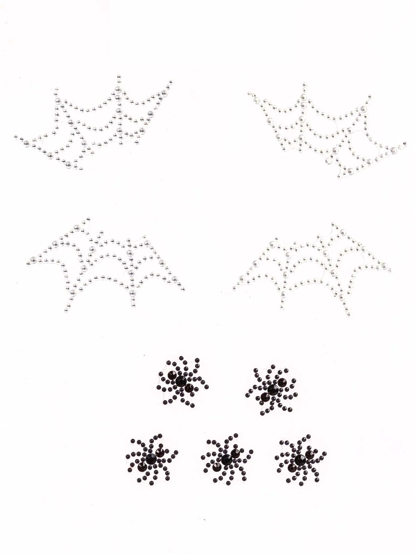 Spider Web Face Jewels Sticker – Adhesive Rhinestone Face Jewelry > Clothes > Body Jewellery (Non Piercing) - Tophatter Daily Deals