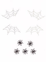 Spider Web Face Jewels Sticker – Adhesive Rhinestone Face Jewelry > Clothes > Body Jewellery (Non Piercing) - Tophatter Daily Deals