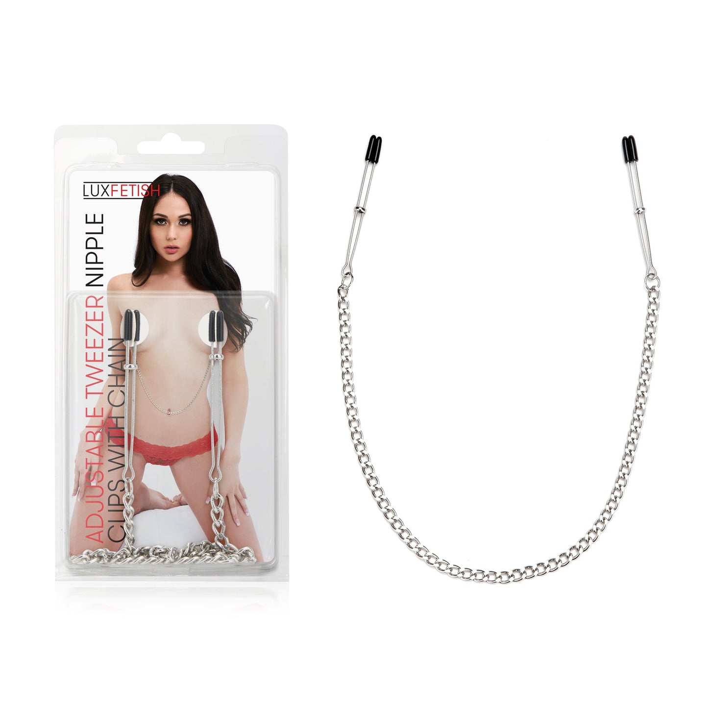 Lux Fetish Adjustable Tweezer Nipple Clips With Chain – Nipple Clips > Sex Toys > Nipple Clips - Tophatter Daily Deals