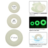 Alpha Glow-In-The-Dark Liquid Silicone 3 Ring Set in White with Multiple Sizes > Cock Ring > Sets - Tophatter Daily Deals