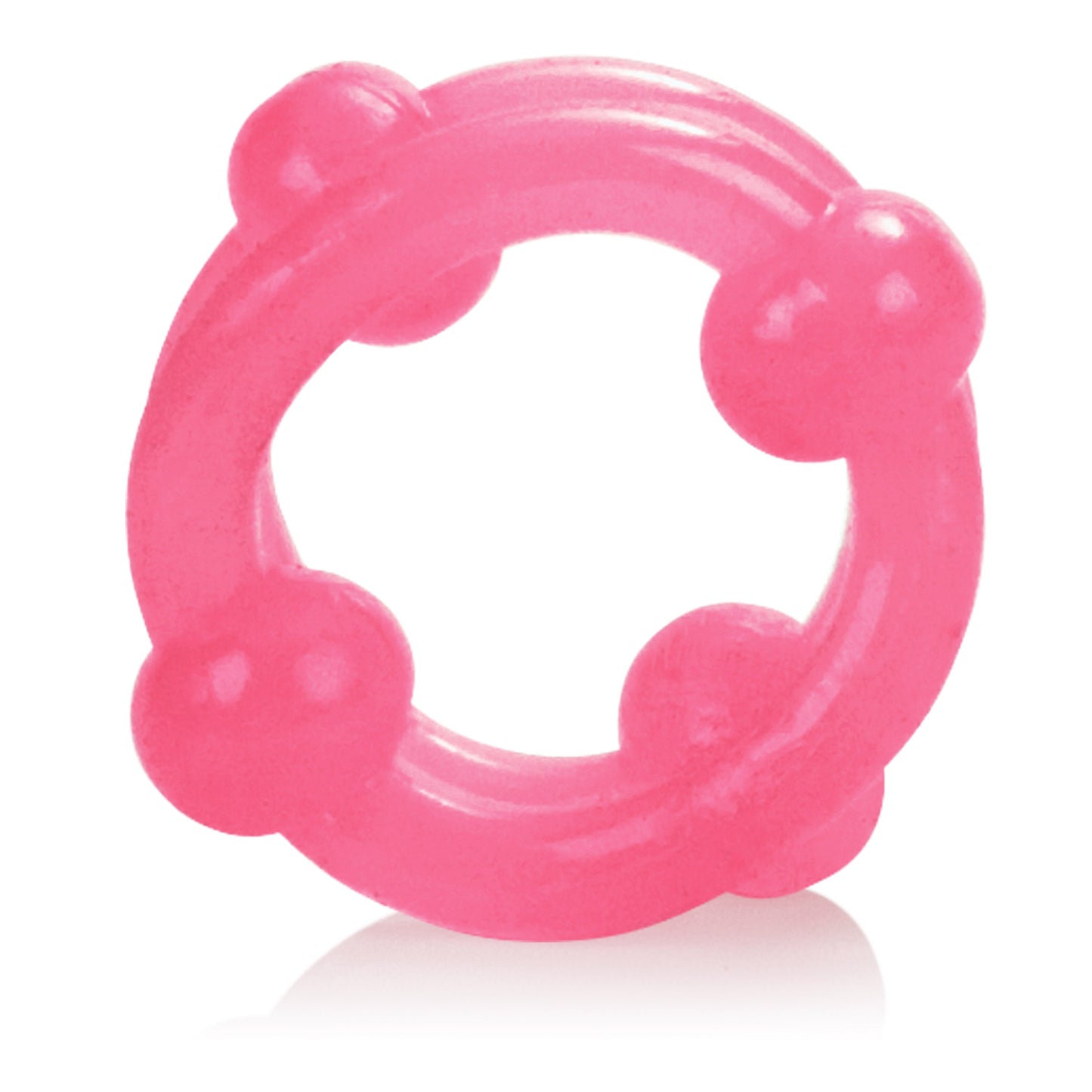 Island Rings Double Stacker Pink Glow in the Dark Stretchy TPE Cock Rings 0.75 Inch 2cm > Cock Ring > Sets - Tophatter Daily Deals