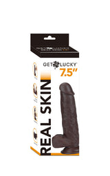 Get Lucky 7.5 Inch Realistic Dark Brown Dildo > Dildos > Realistic Dildos - Tophatter Daily Deals