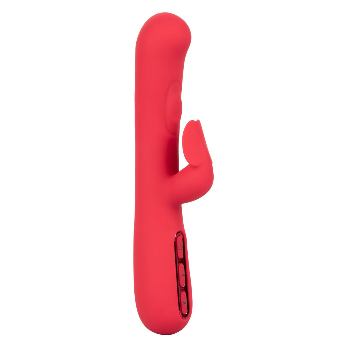 Throb Flutter Red Dual Stimulator Massager with 2x Thumping Action and 7 Vibration Functions, Silicone Waterproof Vibrator > Vibrators > Ladies > Rabbit - Tophatter Daily Deals