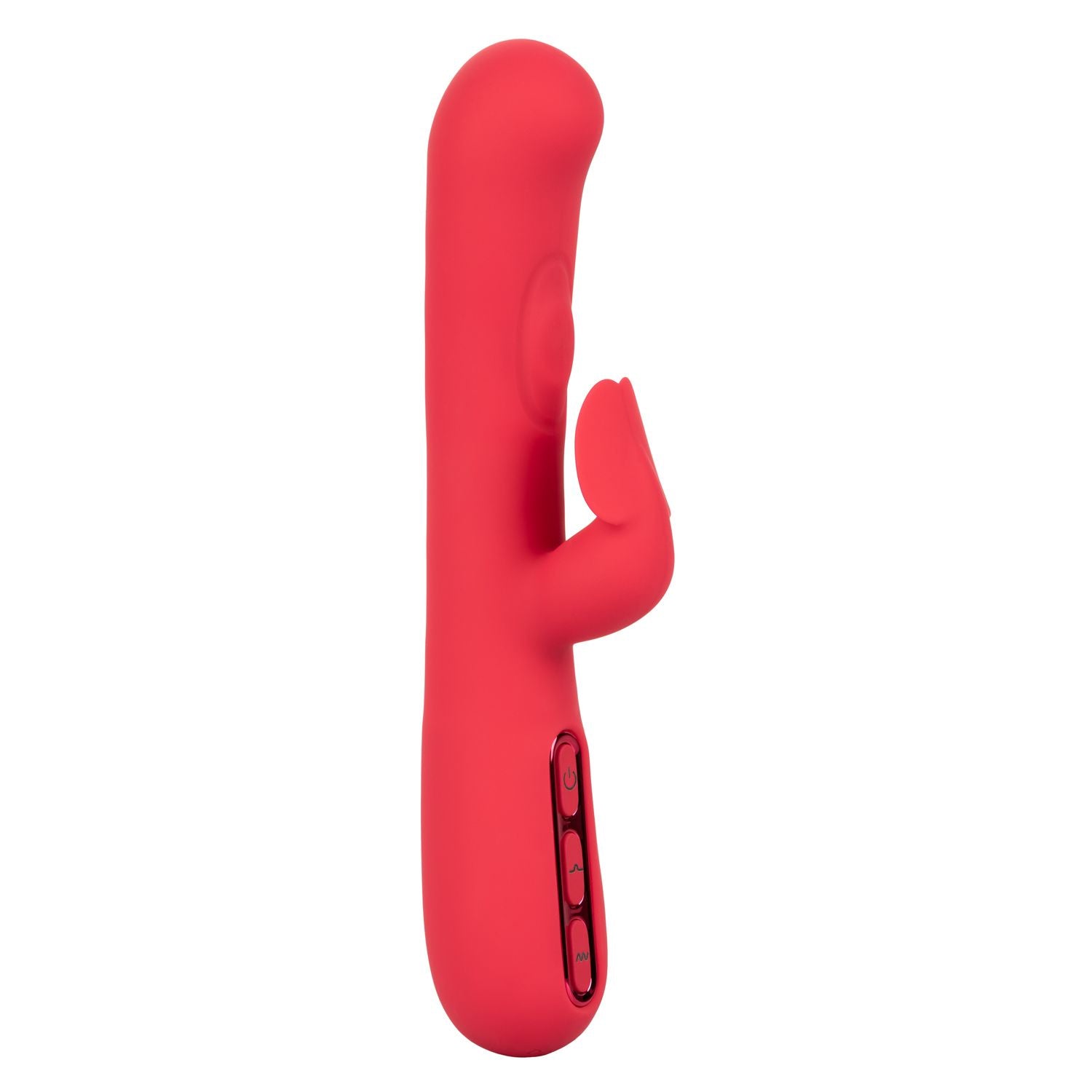 Throb Flutter Red Dual Stimulator Massager with 2x Thumping Action and 7 Vibration Functions, Silicone Waterproof Vibrator > Vibrators > Ladies > Rabbit - Tophatter Daily Deals