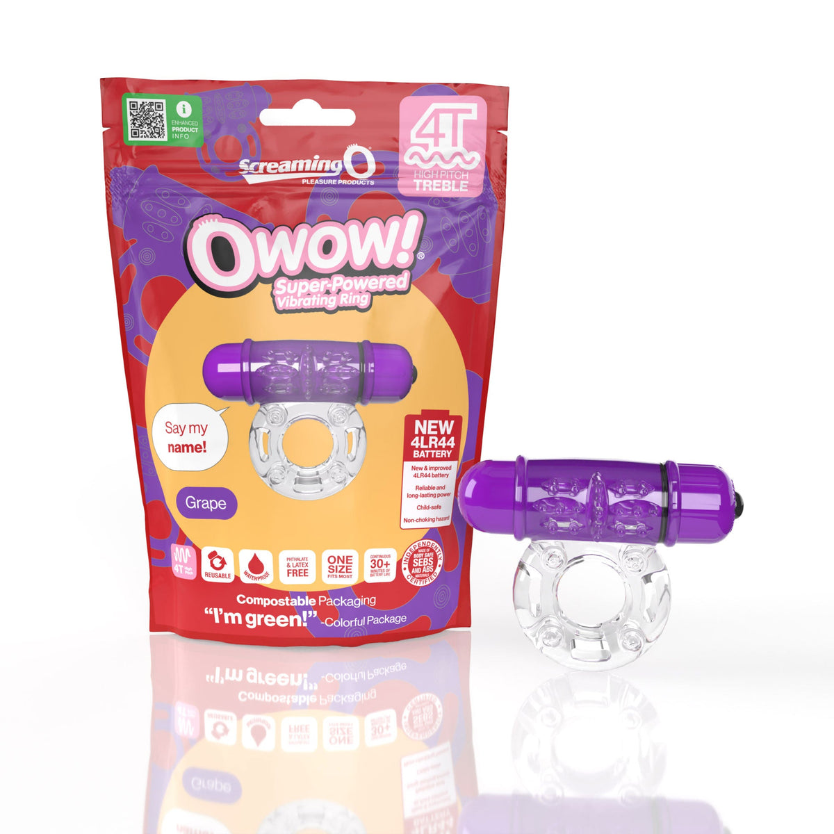 Owow 4T High Pitch Treble (Grape) > Cock Ring > Vibrating - Tophatter Daily Deals