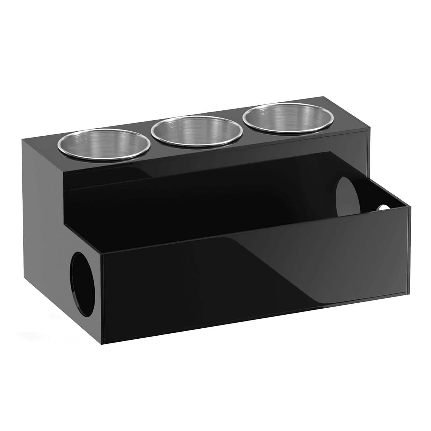 Hair Dryer Organizer with 3 Stainless Steel Cups Storage & Organization - Tophatter Daily Deals