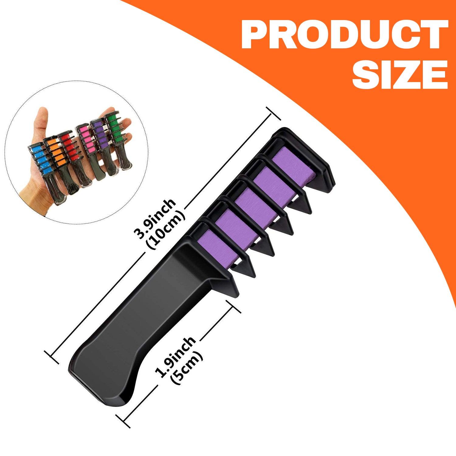 Hair Chalk Comb - 6pcs Bright Hair Color Cream for Girls Kids temporary Chalk Hair Care - Tophatter Daily Deals