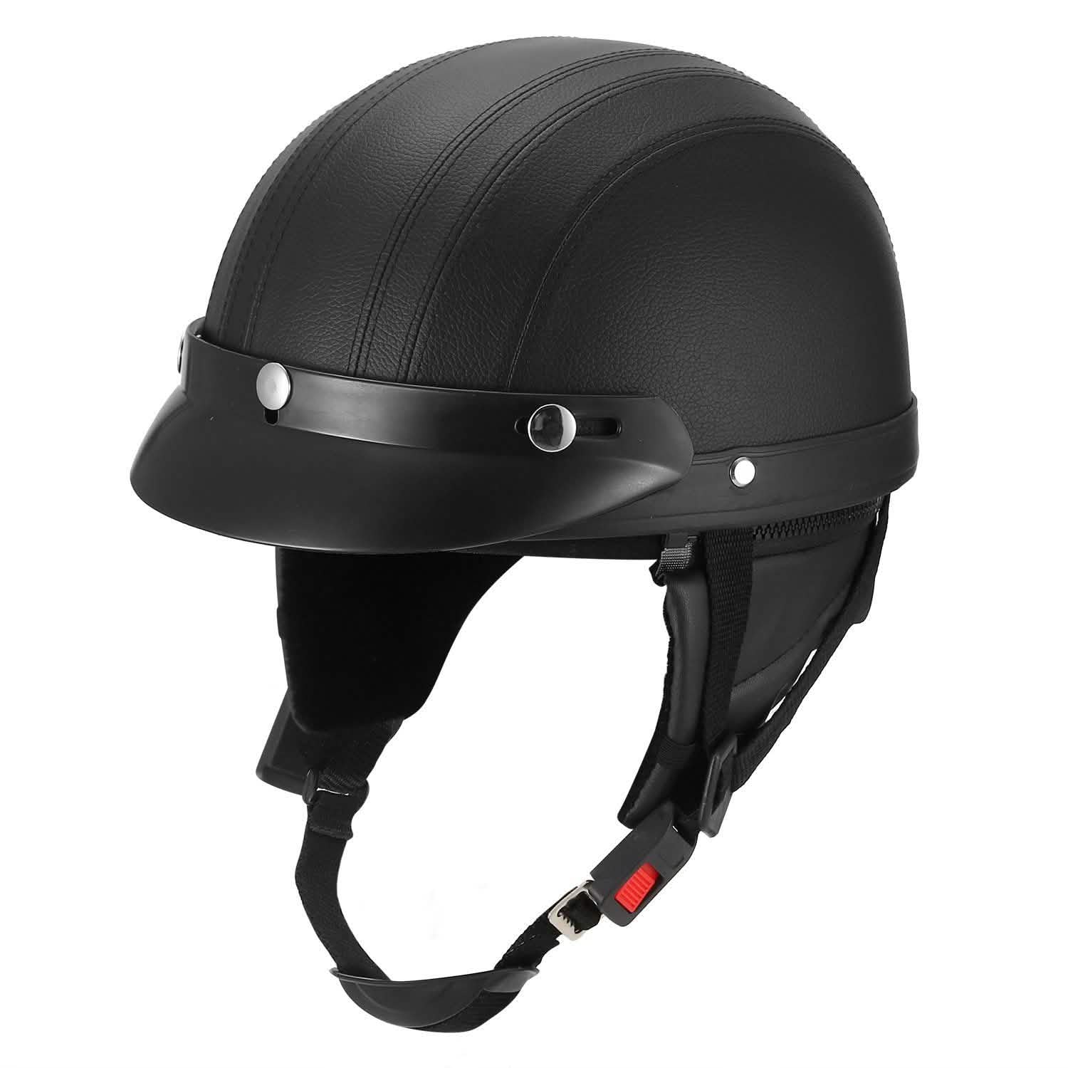 Half Motorcycle Helmet with Pilot Goggles Outdoor Recreation - Tophatter Daily Deals