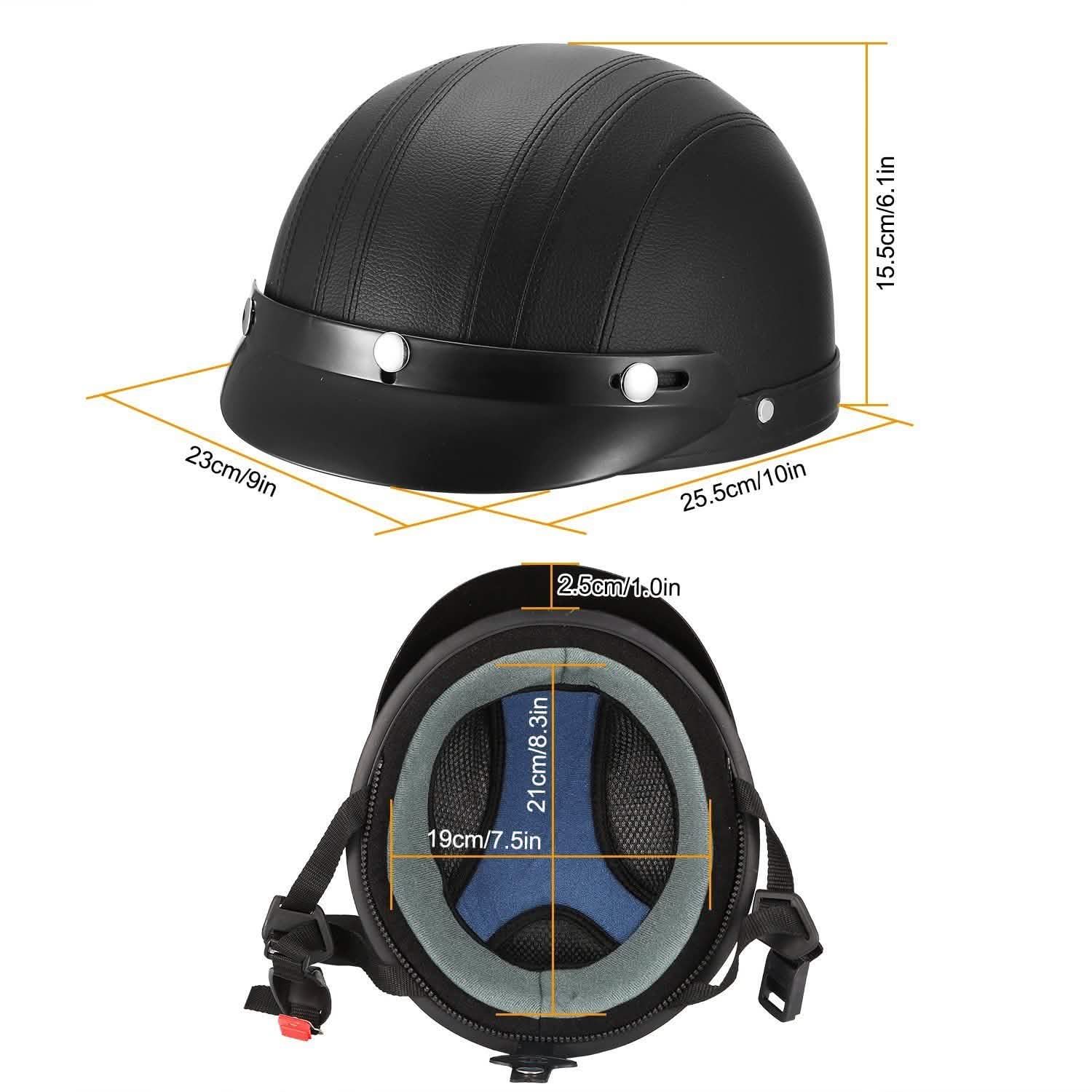 Half Motorcycle Helmet with Pilot Goggles Outdoor Recreation - Tophatter Daily Deals