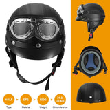 Half Motorcycle Helmet with Pilot Goggles Outdoor Recreation - Tophatter Daily Deals