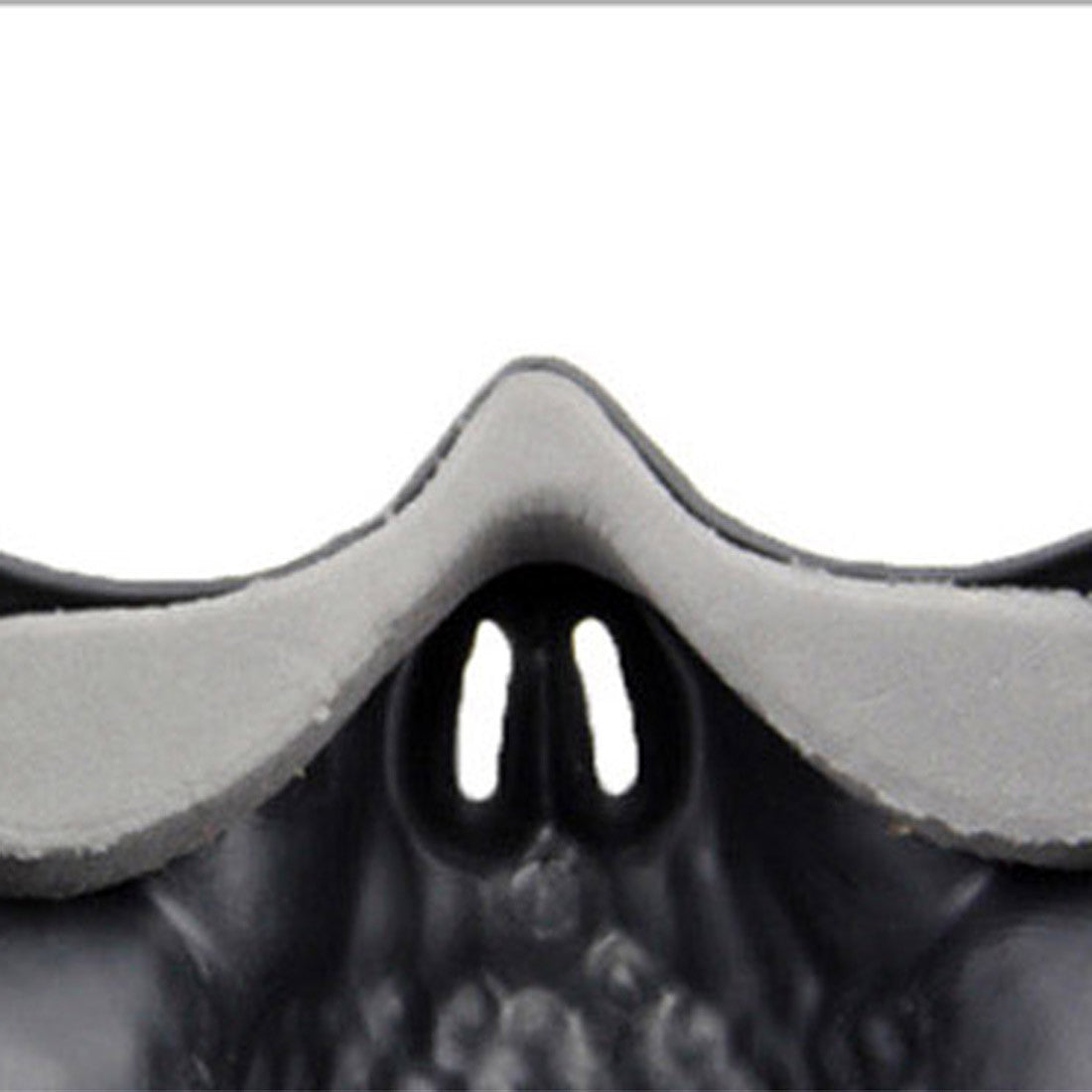 Half Face Wargame Mask Metallic Skeleton Mask Protective Party Festival Face Guard Black Silver Face Mask - Tophatter Daily Deals