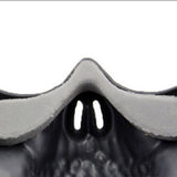 Half Face Wargame Mask Metallic Skeleton Mask Protective Party Festival Face Guard Black Silver Face Mask - Tophatter Daily Deals