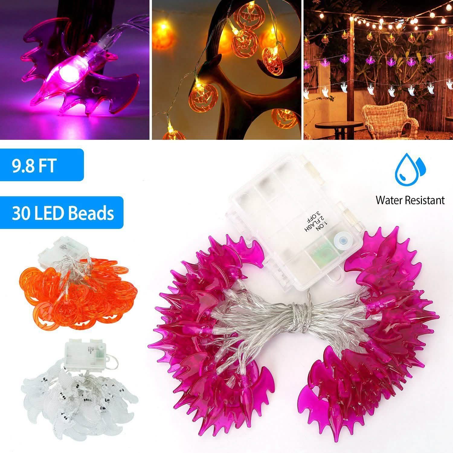 Halloween 30 LED String Lights Seasonal Decor - Tophatter Daily Deals