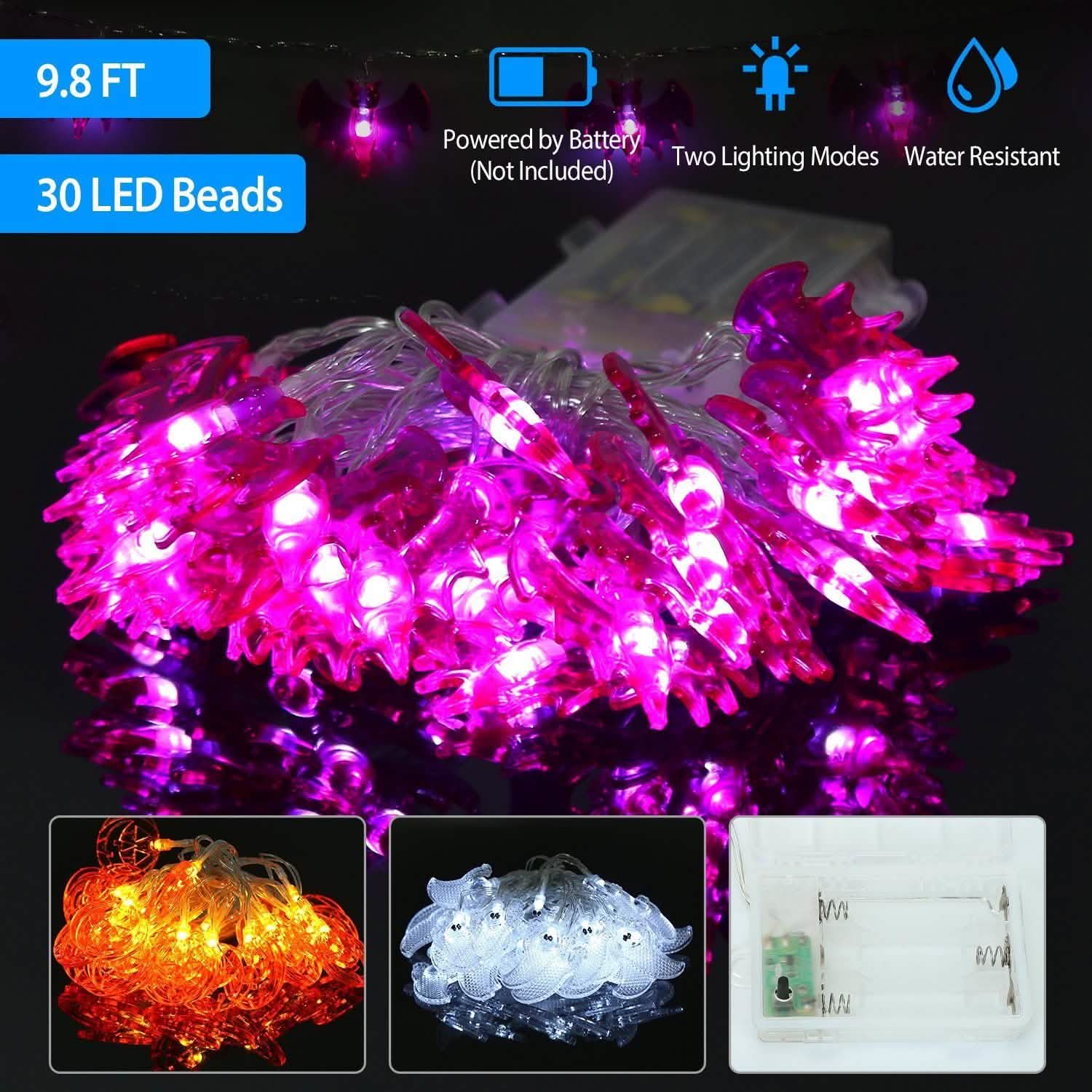 Halloween 30 LED String Lights Seasonal Decor - Tophatter Daily Deals