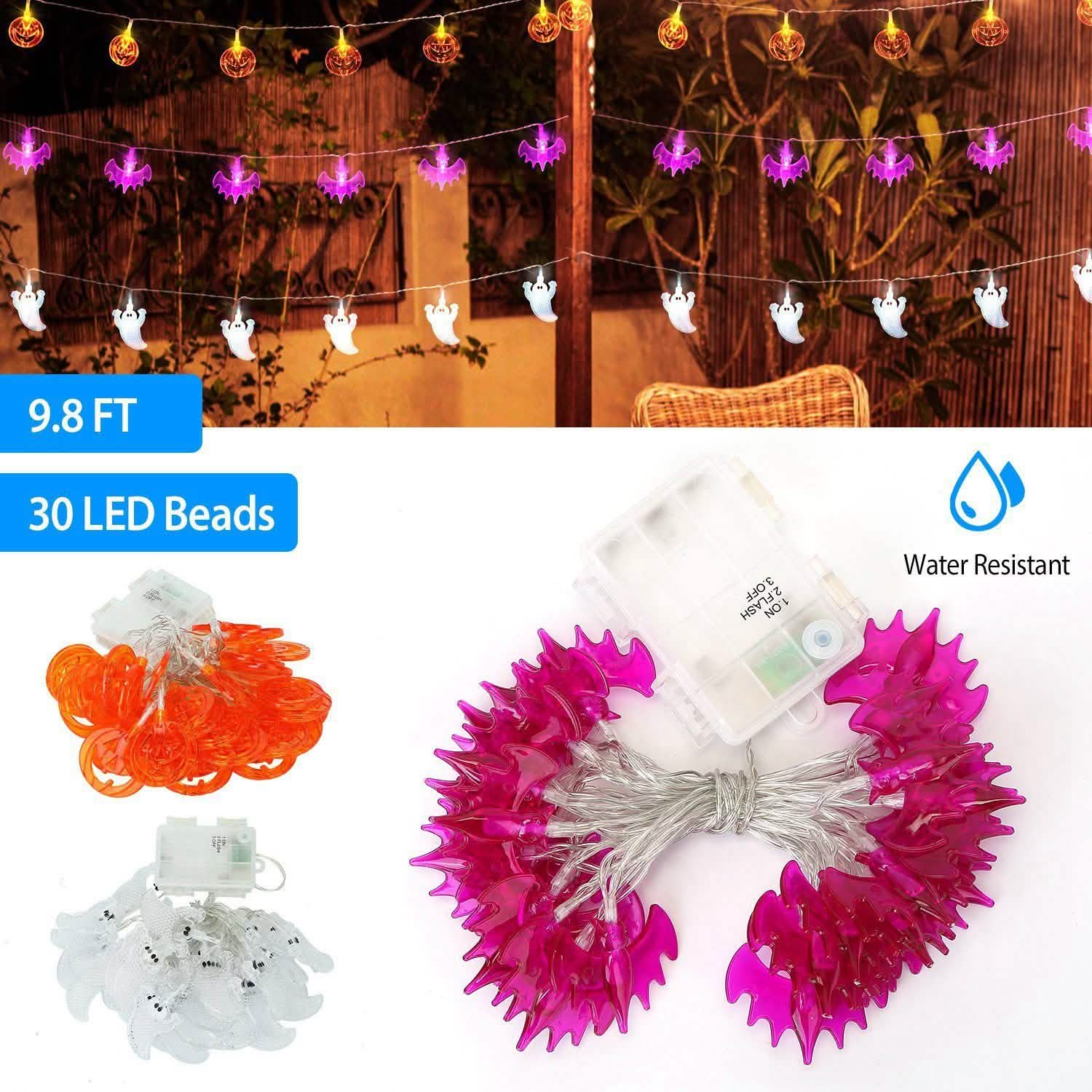 Halloween 30 LED String Lights Seasonal Decor - Tophatter Daily Deals