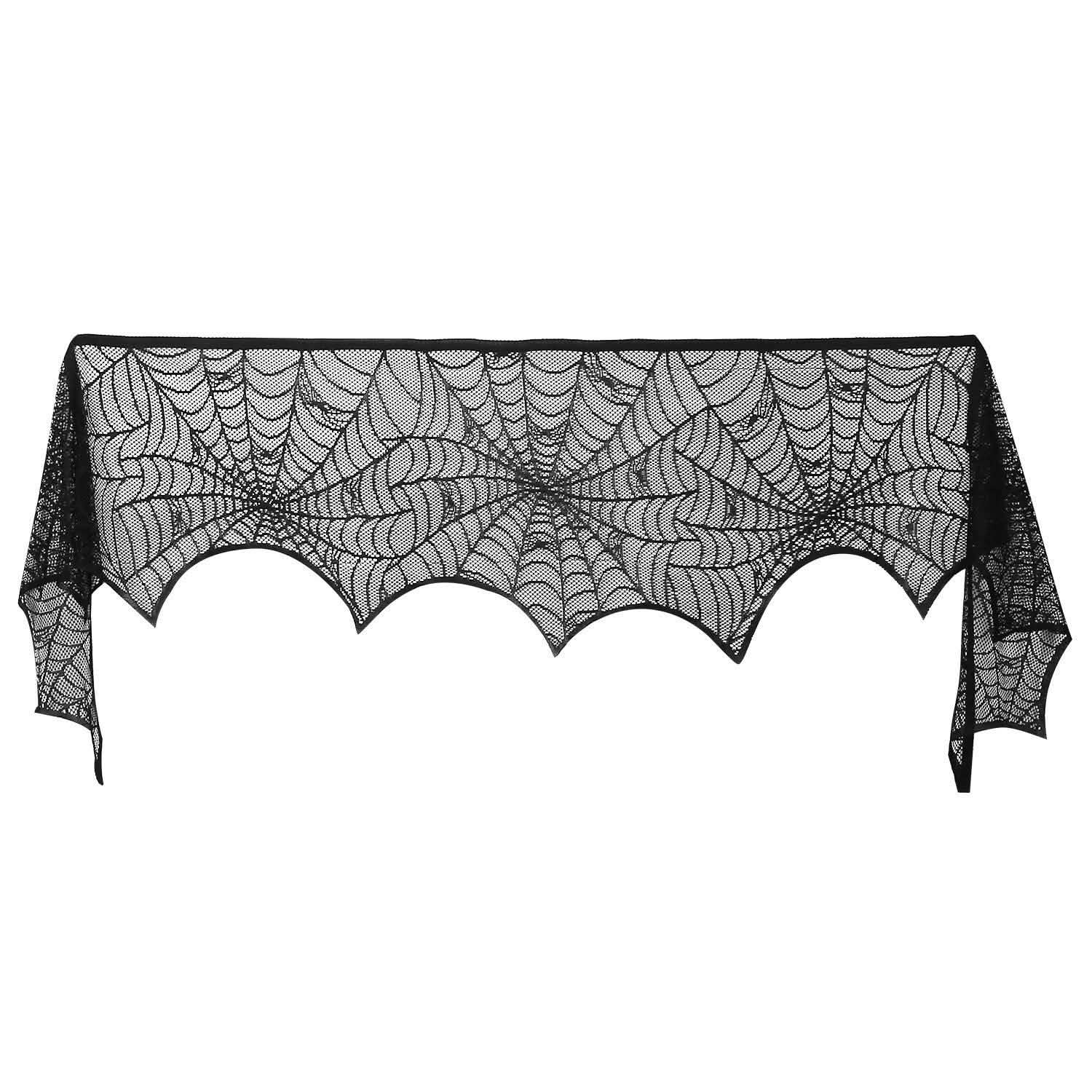 Halloween Decoration Black Lace Spiderweb Seasonal Decor - Tophatter Daily Deals