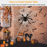 Halloween Decorations Spider 49" with 126" Tarantula Mega Spider Web Seasonal Decor - Tophatter Daily Deals