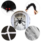 Halloween Decorations Spider Outdoor Stretch Cobweb Seasonal Decor - Tophatter Daily Deals