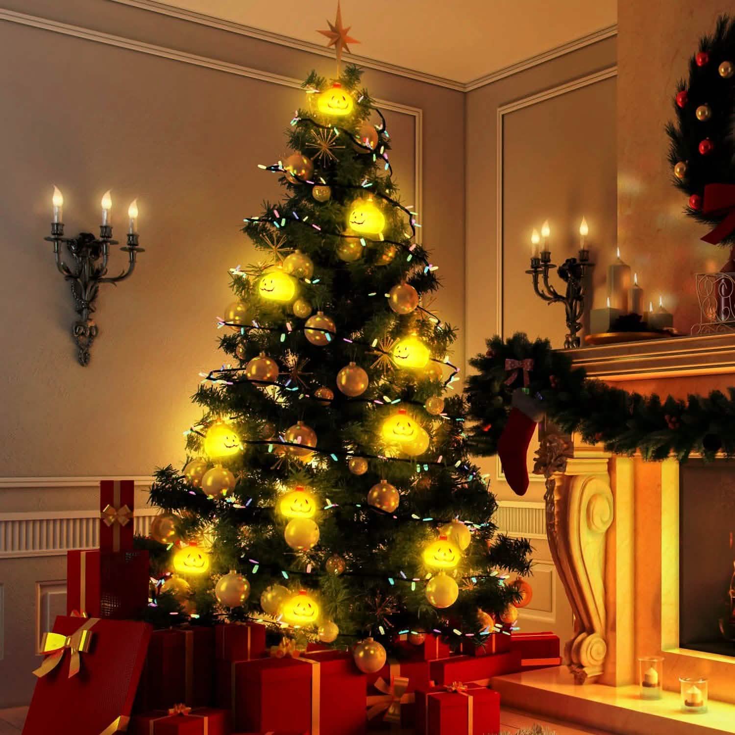 Halloween String Light Pumpkin LED Lamps Battery Powered Seasonal Decor - Tophatter Daily Deals