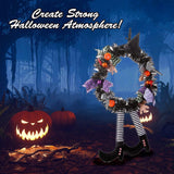 Halloween Witch Wreath Pumpkin Decorations Seasonal Decor - Tophatter Daily Deals