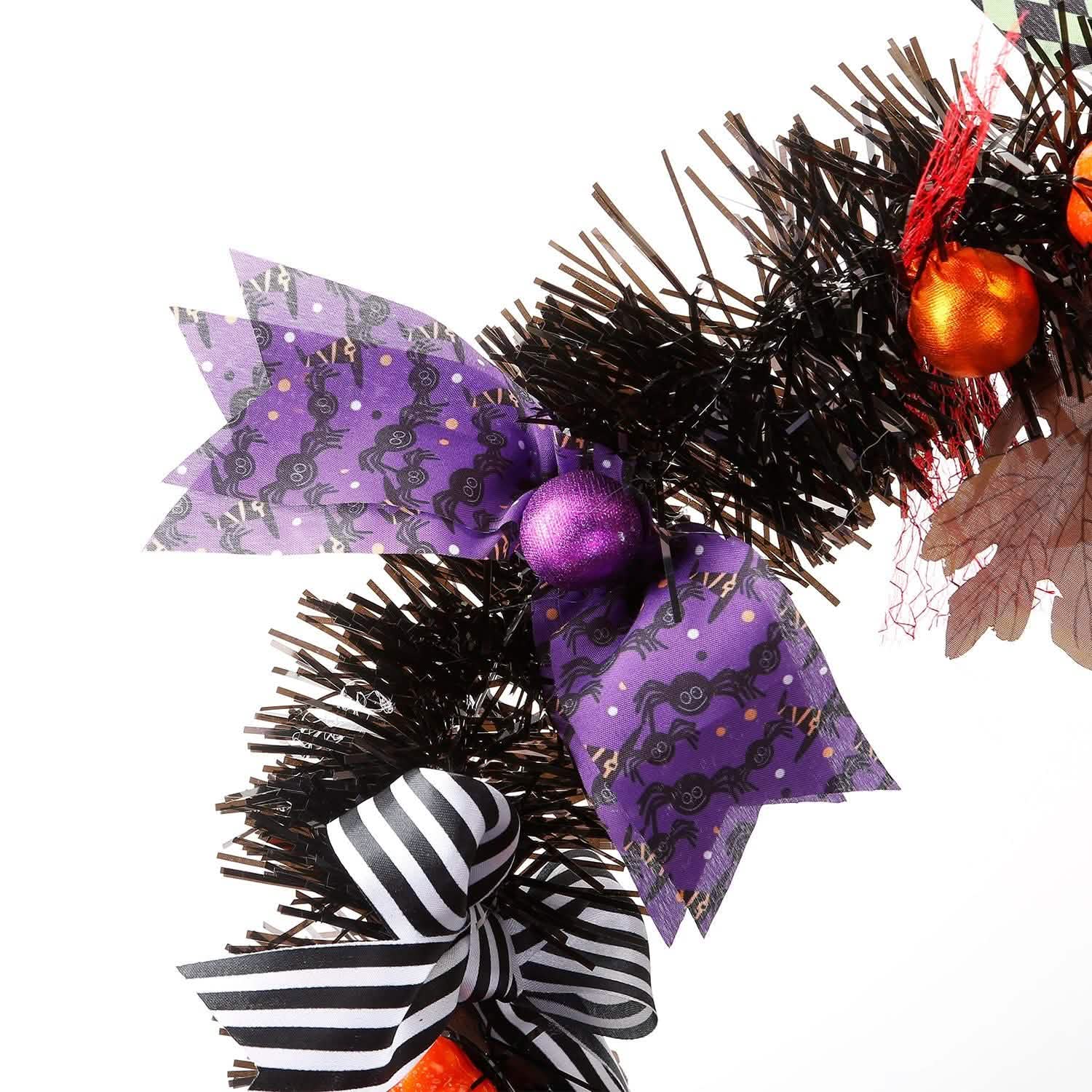 Halloween Witch Wreath Pumpkin Decorations Seasonal Decor - Tophatter Daily Deals