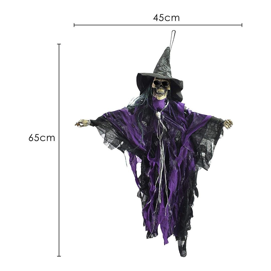 Witches for Halloween Decorations - Hanging Witch Scary Screaming Skeleton Haunted House Decoration Props Festive & Franchise - Tophatter Daily Deals