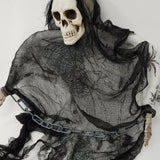 Halloween Decorations With Skeletons - 2x Chain SKELETON Horror Haunted Pirate Hanging Skull Decoration Prop Festive & Franchise - Tophatter Daily Deals