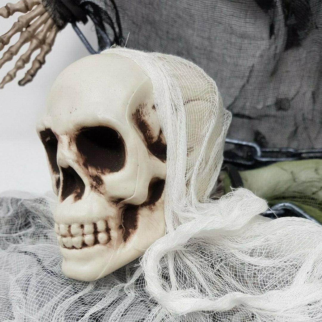 Halloween Decorations With Skeletons - 2x Chain SKELETON Horror Haunted Pirate Hanging Skull Decoration Prop Festive & Franchise - Tophatter Daily Deals