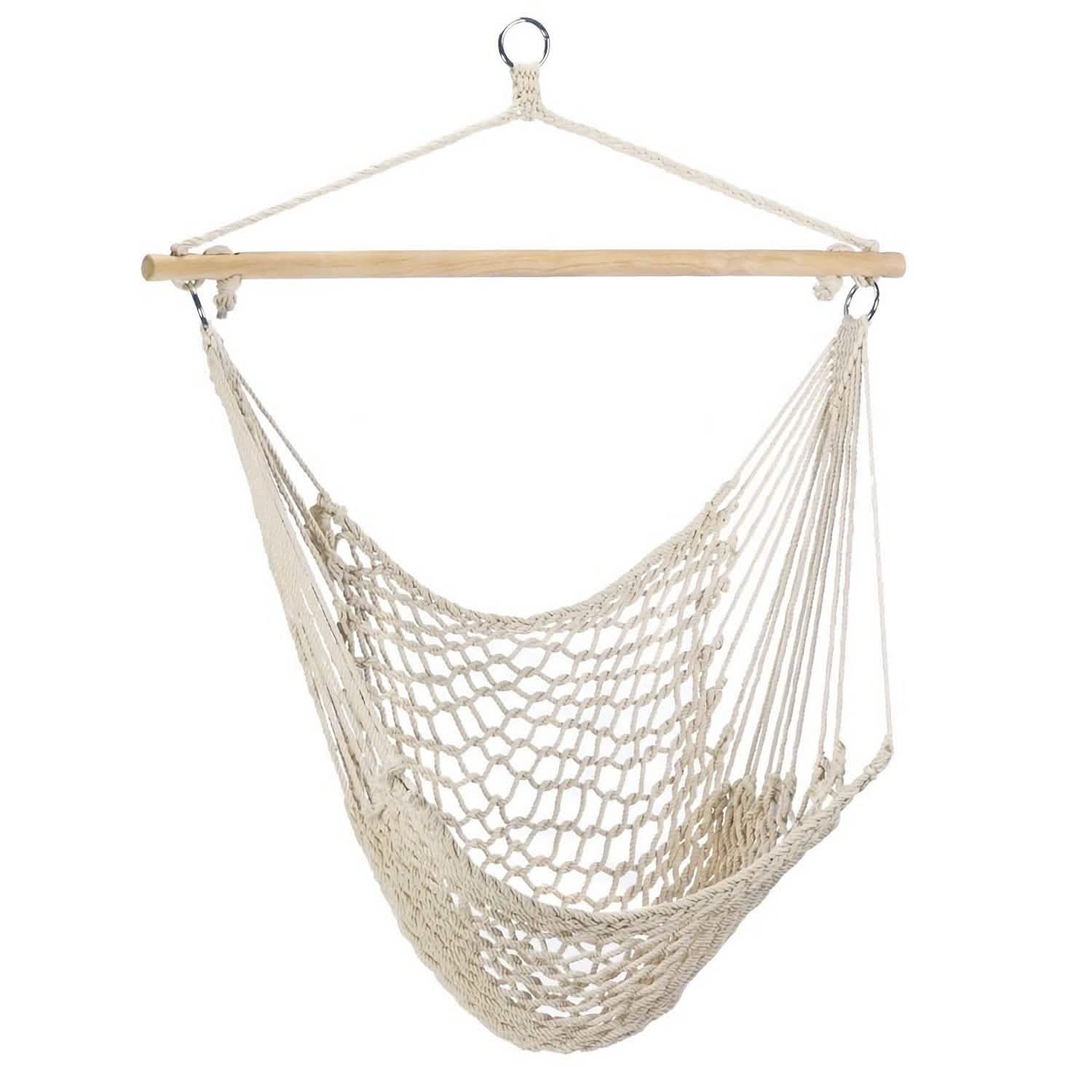Hammock Chair Hanging Rope Seat Garden & Patio - Tophatter Daily Deals