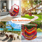 Hammock Hanging Chair Canvas with 2 Pillows Garden & Patio - Tophatter Daily Deals