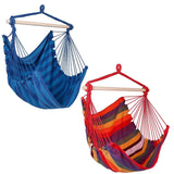 Hammock Hanging Chair Canvas with 2 Pillows Garden & Patio - Tophatter Daily Deals