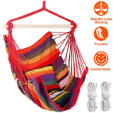 Hammock Hanging Chair Canvas with 2 Pillows Garden & Patio - Tophatter Daily Deals