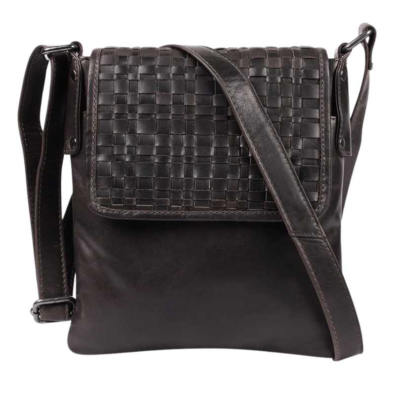 Leather Concealed Carry Hana Woven Crossbody EDC Bag Handgun Purses - Tophatter Daily Deals