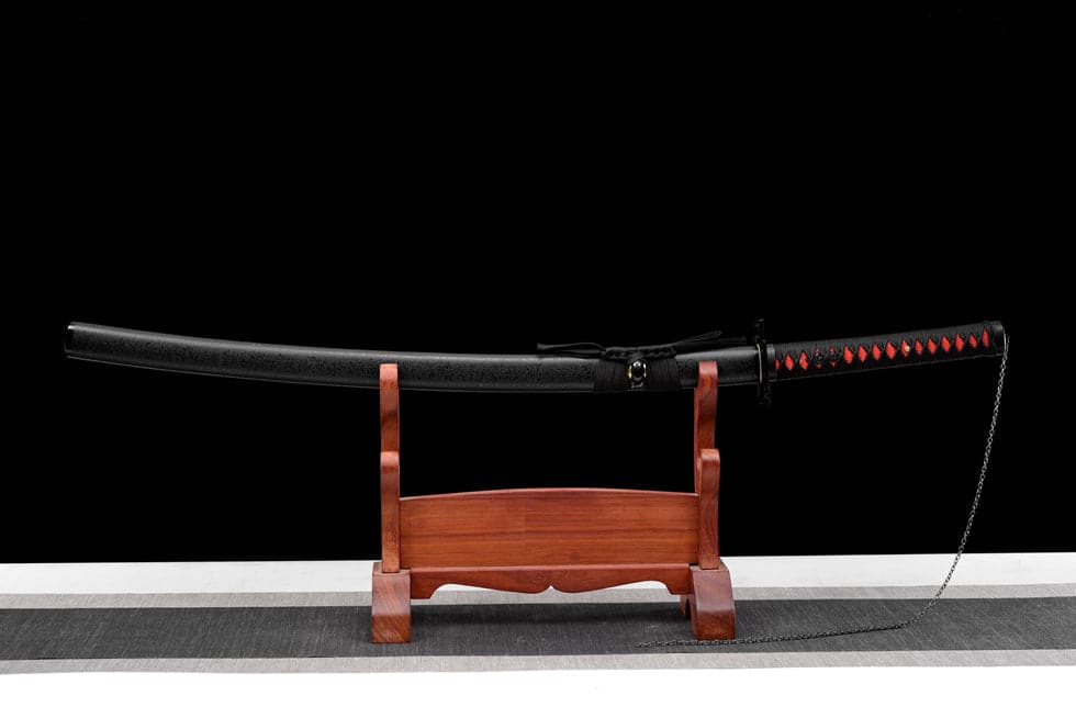 Hand Forged Anime Bleach Ichigo Bankai Sword Tensa Zangetsu Hand Polished Spring Steel Black Blade - Tophatter Daily Deals