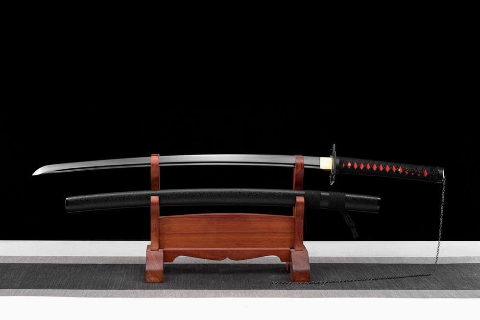 Hand Forged Anime Bleach Ichigo Bankai Sword Tensa Zangetsu Hand Polished Spring Steel Black Blade - Tophatter Daily Deals