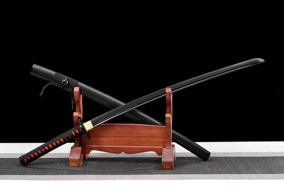 Hand Forged Anime Bleach Ichigo Bankai Sword Tensa Zangetsu Hand Polished Spring Steel Black Blade - Tophatter Daily Deals