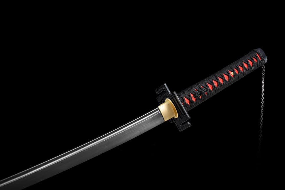Hand Forged Anime Bleach Ichigo Bankai Sword Tensa Zangetsu Hand Polished Spring Steel Black Blade - Tophatter Daily Deals