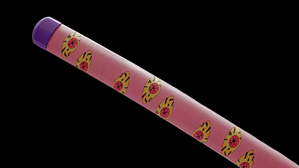 Hand Forged Anime Katana Demon Slayer Kokushibo 1045 Carbon steel Red Blade - Tophatter Daily Deals