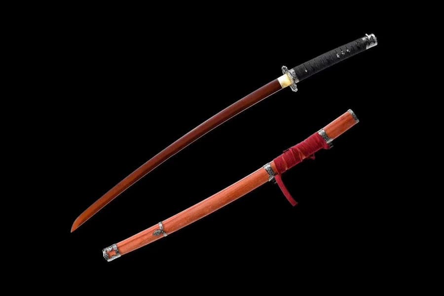 Hand Forged Anime Katana Dragon Blade - Upgraded version Undead Cut with Red Blade - Tophatter Daily Deals