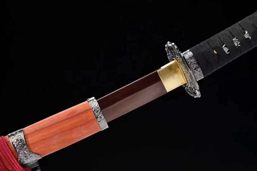 Hand Forged Anime Katana Dragon Blade - Upgraded version Undead Cut with Red Blade - Tophatter Daily Deals
