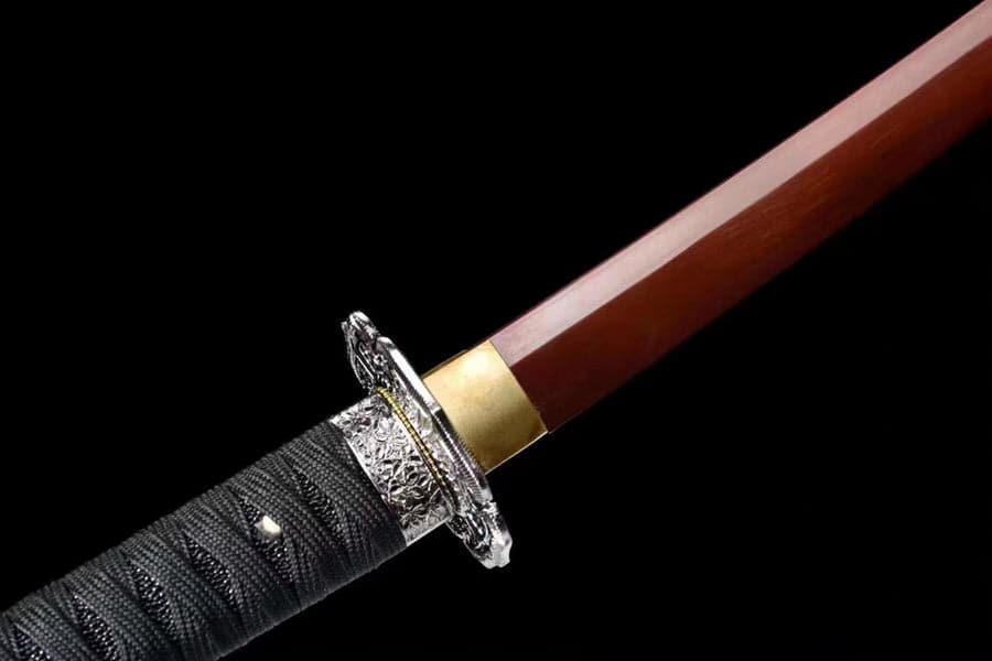 Hand Forged Anime Katana Dragon Blade - Upgraded version Undead Cut with Red Blade - Tophatter Daily Deals