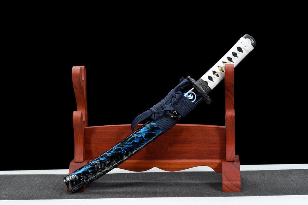 Hand Forged Anime Katana Ghost of Tsushima 9260 Spring Steel Reproduction Short style - Tophatter Daily Deals
